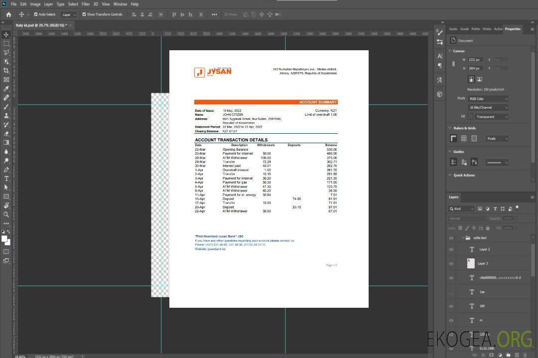 Relevé de la First Heartland Jusan Bank du Kazakhstan xls template Relevé de la First Heartland Jusan Bank du Kazakhstan xls template